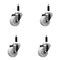 Service Caster 3'' SS Nylon Wheel Swivel 7/8'' Expanding Stem Caster Set, 4PK SCC-SSEX20S314-NYS-78-4 - alternate 1